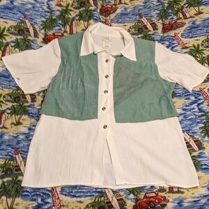 VINTAGE!! Casual Corner Top Size Large